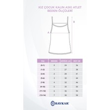 Baykar Kız Çocuk  Pamuklu Ince Ip Askılı Düz Klasik Atlet 3'lü Paket Beyaz