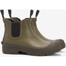 Barbour Storm Chelsea Yağmur Botu OL92 Olive Kauçuk Malzeme ile Elastik Kapanma Özelliği