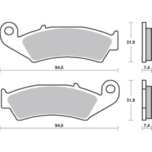 Honda Bak Brakes Fmb-007 Honda Xl 650 Transalp, Xl700 Transalp, Crf 250X,450R- Suzuki Drz 250,400,Rm 250- Yamaha Yz 125,250,250F,250X,450F- Kawasaki Klx 300,450-Aprılla 450 Ön Fren Balatası Organik Kalite
