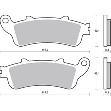 Honda Bak Brakes Fmb-012-S Honda Foresıght 250, Sılverwıng 600, Cbr 1100Xx, Goldwing Gl1800 Ön/Arka Fren Balatası Yarı Sinter Kalite
