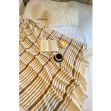 Lamassi  %100 Pamuk Koltuk Kanepe Berjer Örtüsü 130x150cm Tv Battaniyesi Throw