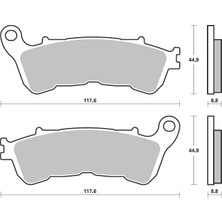 Honda Bak Brakes Fmb-018 Honda Nc700 S Abs, Nc700 X, Nt700 V, Xl700 V. Suzuki Uh 200 Burgman, C1800 Rt. Ön Fren Balatası Organik Kalite