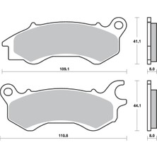 RKS Bak Brakes Fmb-046 Rks Newlight 125. Mondial Mash 125 Ön Fren Balatası Organik Kalite