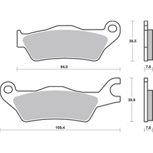 Hero Bak Brakes Fmb-010-S Hero Hunk 150, Suzuki Gsx-R, Gsx-S. Ön Fren Balatası Yarı Sinter Kalite