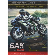 Honda Bak Brakes Fmb-014 Cf Moto Cl-X 250, Nk 250, Sr250. Honda Crf250 Lh, Msx 125. Suzuki Csx-R 125, Rm250. Benelli Bn 125, Yamaha Xmax 125, Iron Max 125. Arka Fren Balatası Organik Kalite