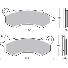 Honda Bak Brakes Fmb-008 Honda Pcx 125/150, Kanuni Mati 125. Ön Fren Balatası Organik Kalite