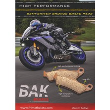 Yamaha Bak Brakes Fmb-022-S Yamaha Xvs 400, Xv 650 Dragstar, Yamaha Majesty 400, Mt03, Xv250. Ön Fren Balatası Yarı Sinter Kalite