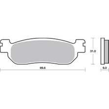 Yamaha Bak Brakes Fmb-038-S Yamaha X-City 125, Xmax 250, Xmax 400, Yzf R6. Arka Fren Balatası Yarı Sinter Kalite