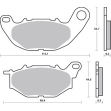 Yamaha Bak Brakes Fmb-013-S Yamaha Xmax 250, Ybr 125, Ironmax 125 , Mt 25(2015-2022), Yzf R25(2014-2022). Ön Fren Balatası Yarı Sinter Kalite