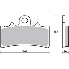 Bmw Bak Brakes Fmb-020-S Bajaj Dominar 250, Bmw C 400X, G310 Gs, 300R. Ktm 125 Duke,200,250,390 Duke. Ön Fren Balatası Yarı Sinter Kalite