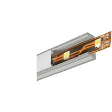 Sese Alüminyum LED Kanalı LED Profili ve Beyaz Üst Kapağı 3x1 Metre Boş Kasa 724-01