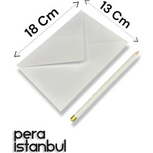 Pera İstanbul 12 Adet Mektup Zarfı 13x18cm 100gr. Beyaz