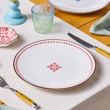 Karaca Jofy Desenli Servis Tabağı 27 cm Kırmızı