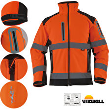 Vizwell Softshell Reflektörlü İki Renkli Mont - VWJK177