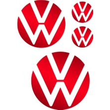 IPG Volkswagen 2021 Passat Polo Tiguan Golf Ön Ve Arka Logo Dekorasyon Sticker Set
