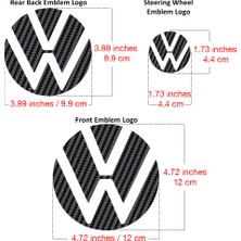 IPG Volkswagen 2021 Passat Polo Tiguan Golf Ön Ve Arka Logo Dekorasyon Sticker Set