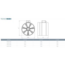 Kayıtes Axıs 300 Yuvarlak Kanal Tipi Aksiyel Havalandırma Fanı (2025M³/H) - 220V- 163W