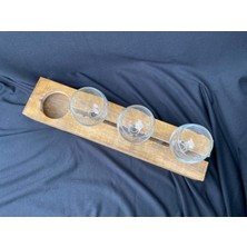 Ahşap Dekoratif Şaraplık Içki Standı Bardaklık Mini Bar