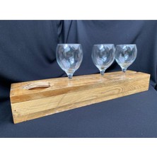 Ahşap Dekoratif Şaraplık Içki Standı Bardaklık Mini Bar