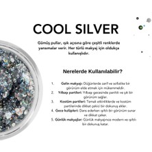 The Glitter Lab - Jel Formlu Parlak Glitter - Cool Silver ~10 gr