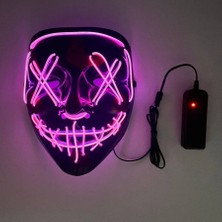 Kidspartim Halloween Maske Neon Mor Işıklı