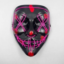 Kidspartim Halloween Maske Neon Mor Işıklı