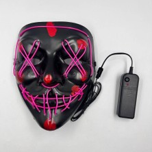 Kidspartim Halloween Maske Neon Mor Işıklı