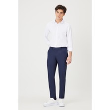AC&Co / Altınyıldız Classics Erkek Lacivert Slim Fit Dar Kesim Klasik Yan Cep Pantolon