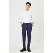 AC&Co / Altınyıldız Classics Erkek Lacivert Slim Fit Dar Kesim Klasik Yan Cep Pantolon