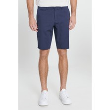 Altınyıldız Classics Erkek Lacivert Slim Fit Dar Kesim Yan Cepli Armürlü Şort