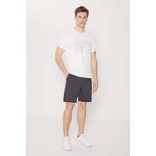 ALTINYILDIZ CLASSICS Erkek Ekru Slim Fit Dar Kesim Bisiklet Yaka Pamuklu Baskılı Tişört