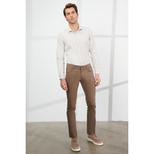 ALTINYILDIZ CLASSICS Erkek Vizon 360 Derece Her Yöne Esneyen Rahat Slim Fit Dar Kesim Pantolon