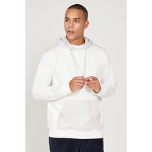 ALTINYILDIZ CLASSICS Erkek Ekru-bej Standart Fit Normal Kesim Kapüşonlu Cepli Sweatshirt.