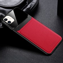 Zebana Apple iPhone 12 Kılıf Zebana Lens Deri Kılıf Kırmızı