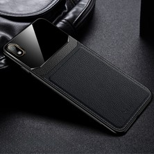 Zebana Xiaomi Redmi 7A Kılıf Zebana Lens Deri Kılıf Siyah