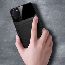 Zebana Samsung Galaxy Note 10 Lite Kılıf Zebana Lens Deri Kılıf Siyah