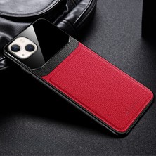Zebana Apple iPhone 14 Kılıf Zebana Lens Deri Kılıf Kırmızı