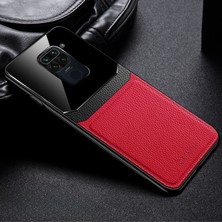 Zebana Xiaomi Redmi Note 9 Kılıf Zebana Lens Deri Kılıf Kırmızı