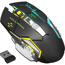 RX-GM808 Gaming Wireless Rgb Oyuncu Mouse Şarjlı Pilsiz Sessiz Click