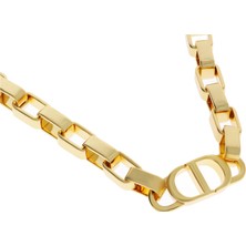 Celikchi Kadın Gold Renk Çelik Kolye