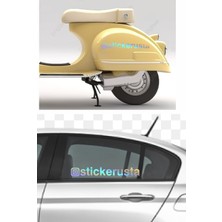 Sticker Usta Kişiye Özel Instagram Hologram Motosiklet Oto Sticker Etiket 2 Ad Q45