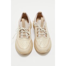 Kadın Airflow Deri Sneakers Bej 2216603Y