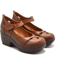 Kadın Apartman Topuk Deri Ayakkabı Taba 1912501Y