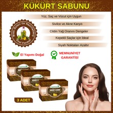 Organicsun Doğal Kükürt Sabunu 140 gr x 3 Adet Tüm Cilt Tipleri Için Antioksidan ve Yenileyici Etkili