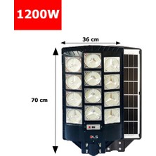 Dls 1200W Solar Güneş Enerjili Profesyonel LED Bahçe Aydınlatması Hareket Sensörlü 684 Ledli