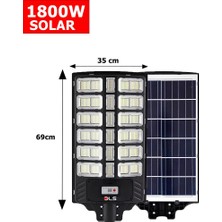 Dls 1800W Solar Güneş Enerjili Profesyonel LED Bahçe Aydınlatması Hareket Sensörlü 936 Ledli