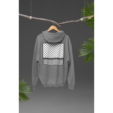 Nulivez Filistin Tasarımı Sırt Baskılı Yüksek Kalite Kapüşonlu Kanguru Cepli Unisex Oversize Sweatshirt