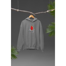 Nulivez Filistin Tasarımı Sırt Baskılı Yüksek Kalite Kapüşonlu Kanguru Cepli Unisex Oversize Sweatshirt