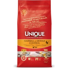 Unique Hairball Derma Tavuklu Balıklı Yetişkin Kedi Maması 2 kg