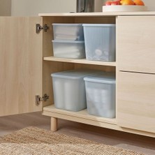 IKEA Rykta Kapaklı Kutu, Şeffaf Gri-Mavi, 24X36X23 Cm/14.5 Lt